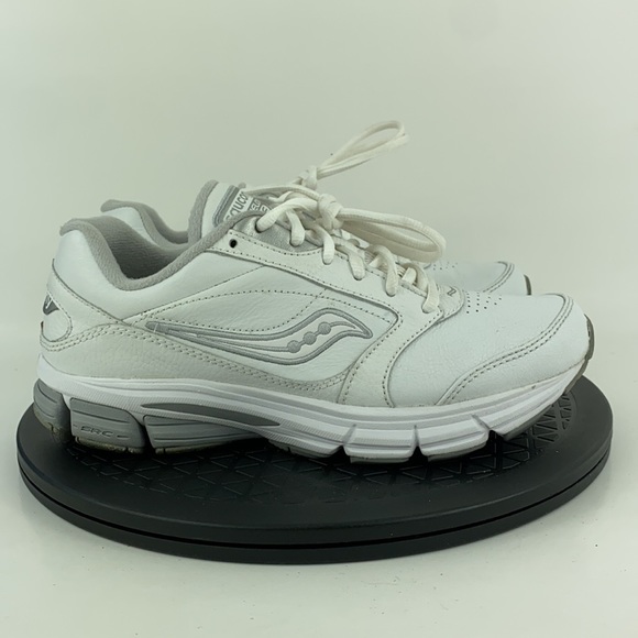 Saucony Echelon LE White Walking Running Comfort Shoes 15173-1 Women's Size 7 - Picture 4 of 14